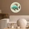 Schubben - Vis - Mint - Minimalistisch Akoestische PET Vilt - Rond klein -sfeer1