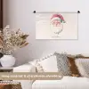 Kerstman - Kerst - Quote - Beige Wandkleed katoen klein -sfeer1