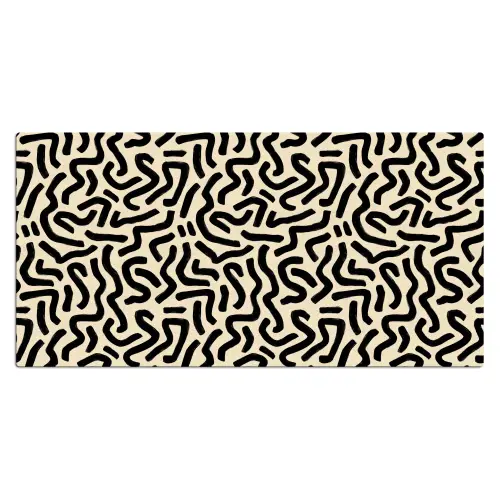 Abstract - Lijnen - Zwart Muismat XXL klein 681 -3d_leeg