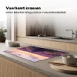 Landschap - Lavendelveld - Paars Inductie beschermer vinyl 3mm klein -sfeer1