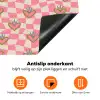Roze - Retro - Patroon - Geblokt Inductie beschermer vinyl 3mm klein 276 -zzzzzzz-td-onderkant