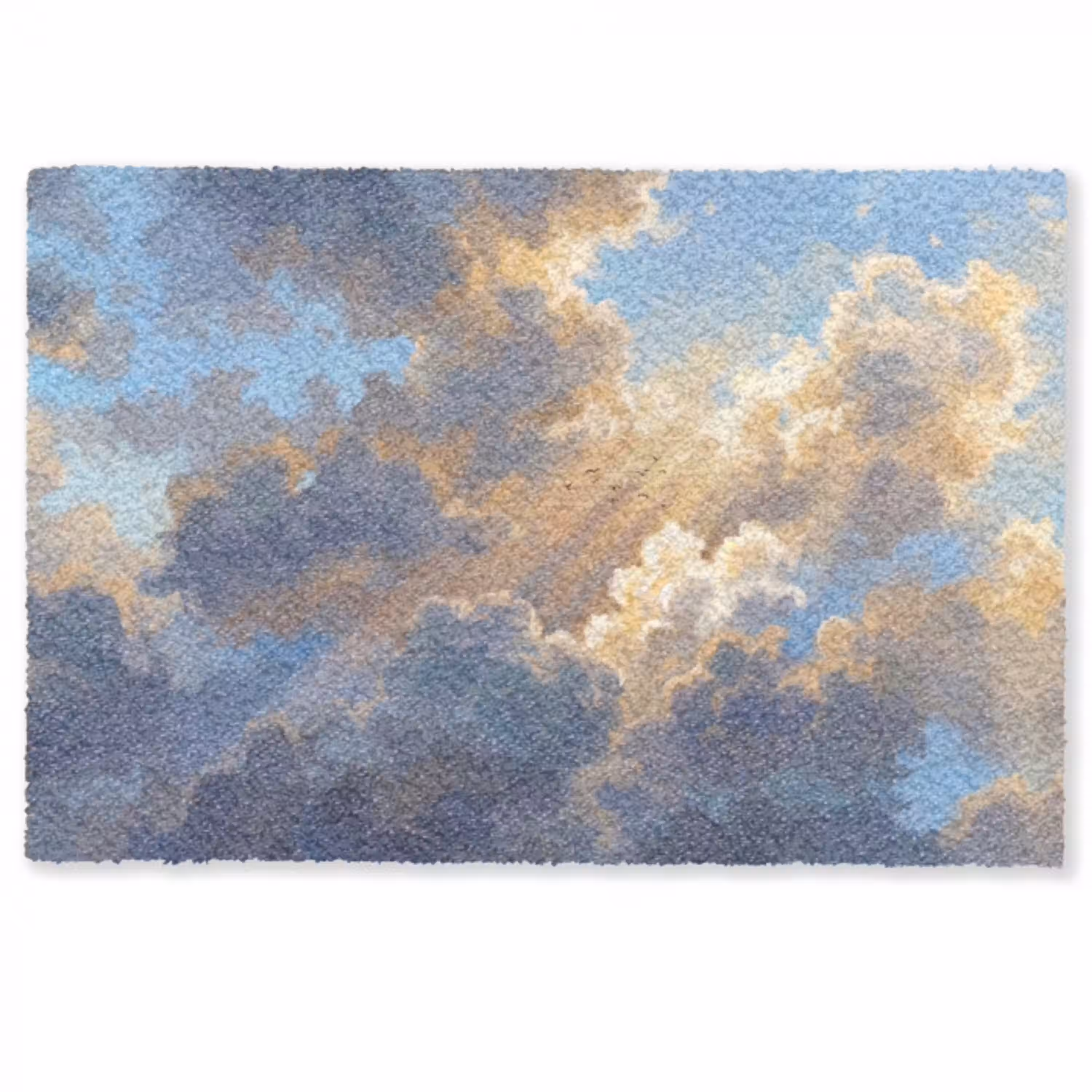 Wolken - Zonnestralen - Natuur - Abstract - Blauw Deurmat klein -zkaufland3d