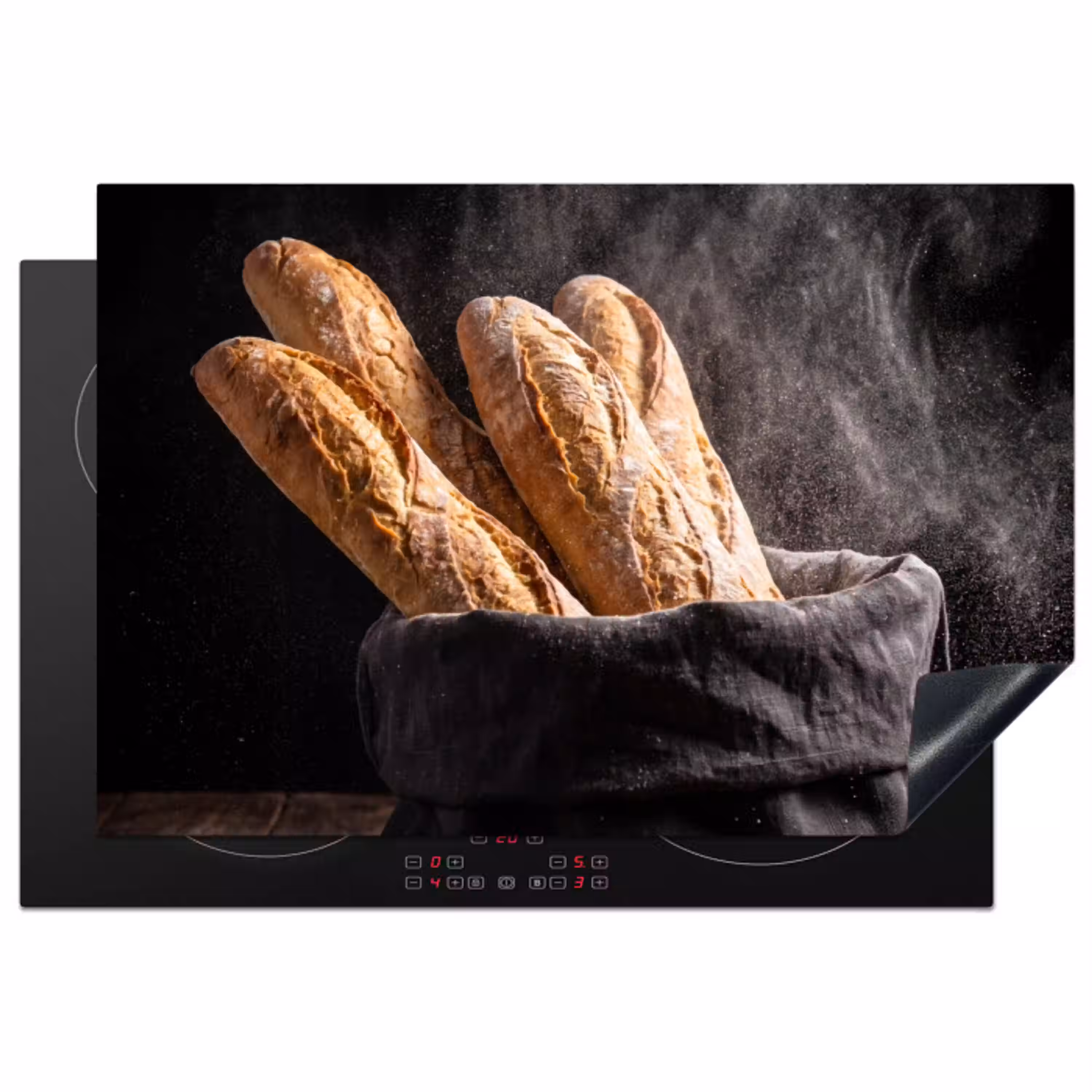 Brood - Zak - Eten Inductie beschermer vinyl 3mm klein -3d