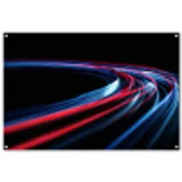 Gaming - Lichtbanen - Golvend - Rood tuinposter los doek groot -3d