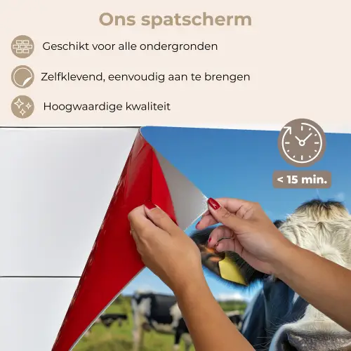 Koe - Tong - Weide keuken achterwand spatscherm klein -spatscherm_NL