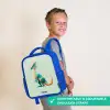 Elegante dino met kam Kinderrugzak - Blauw middel -sfeer3_UK
