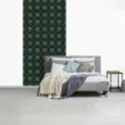 Geometrisch - Elegant - Groen fotobehang vinyl groot 64 -slaapkamer