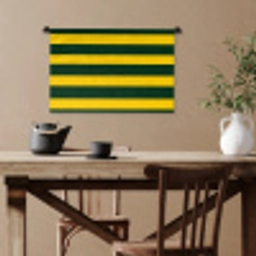Klassiek - Strepen - Groen Wandkleed katoen klein 269 -sfeer6