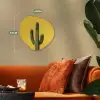 Cactus - Groen - Minimalistisch Wandcirkel Organisch Forex 3mm klein -sfeer3
