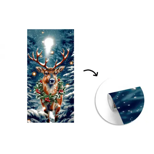 Kerst - Magie - Bos - Kleurrijk fotobehang vinyl groot -3d