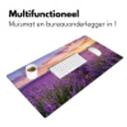Lavendel - Veld - Natuur - Paars Muismat XXL klein -sfeer4
