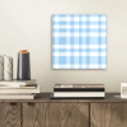 Ruit - Patroon - Blauw aluminium wit klein 46 -sfeer1