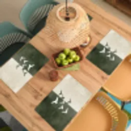 Japandi - Vogel - Groen Placemat vinyl groot -zzsfeer5_Kitchenyeah-website