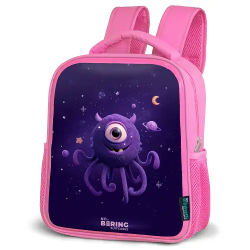 Kosmisch tentakelmonster Kinderrugzak - Roze middel -schuin