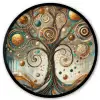 Levensboom - Boom - Abstract - Modern Fotolijst rond zonder passe partout klein -3d
