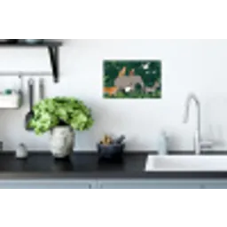 Tropisch - Jungle -  Groen Muursticker klein -keuken
