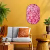 Roze - Schuim - Bubbels Wandcirkel Ovaal Forex klein -sfeer4