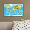 Wereldkaart - Atlas - Kleuren - Kids - Jongens - Meisjes canvas 2cm klein -sfeer3