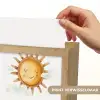 Zon - Wolken - Pastel kleuren Light Box met kabel (Kinderlampje) klein -USP_websiteprintNL