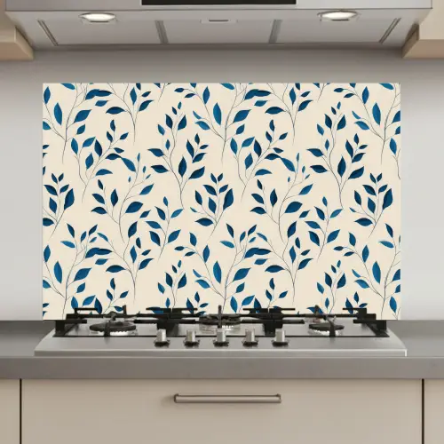 Patroon - Blauw- Beige keuken achterwand spatscherm klein 900 -3d_website