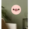 Varken - Roze - Minimalistisch Wandcirkel behangsticker klein -sfeer2