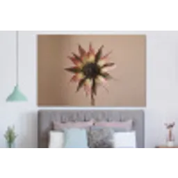 Droogbloem - Protea - Vintage - Beige - Rustiek forex 5mm xxl -slaapkamer