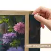 Kitten - Bloemen - Bos - Illustratie - Poes Light Box met batterij (Wandlamp kind) middel -USP_websiteprintNL
