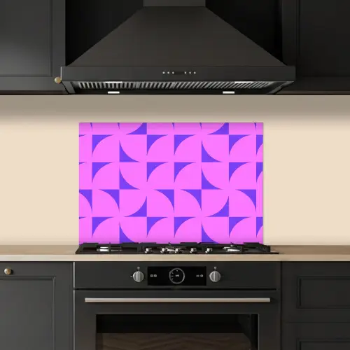 Kwadranten - Paars - Roze - Vierkanten keuken achterwand spatscherm klein 900 -sfeer1