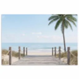 Palmbomen - Pad - Horizon poster papier klein -3d