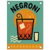 Cocktail - Negroni - Art - Sinaasappel tuinposter los doek klein -3d