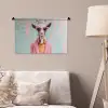 Zonnebril - Roze - Geit - Horen Wandkleed katoen klein -sfeer4