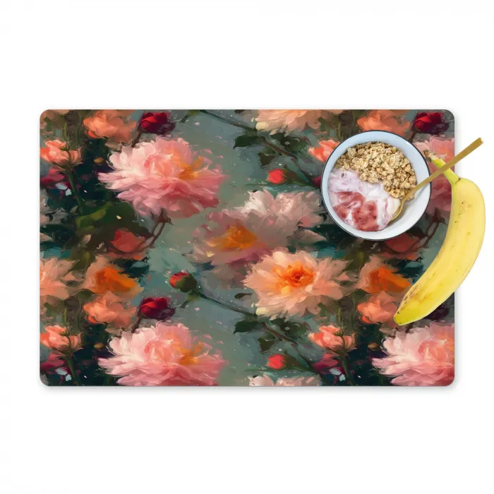 Dahlia - Bloemen - Patroon Placemat vinyl groot 368 -zzzproduct_Kitchenyeah-website