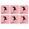 Kat - Skateboard - Roze onderzetter kurk middel -3d