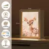 Hertje - Illustratie - Bloemen - Roze Light Box met kabel (Kinderlampje) klein -USP_websiteoverzichtDE