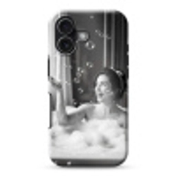 Bad - Bubbels - Zwart - Wit Toughcase MagSafe Apple iPhone 17 klein -3d