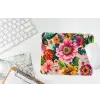 Bloemen - Kleurrijk - Roze muismat rubber klein -witbureau