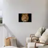 Indrukwekkend portret van een leeuw Tuinposter op houten frame 2 cm dik klein -sfeer1