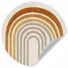 Minimalistisch - Boog - Lijnen - Beige Wandcirkel behangsticker klein -3d