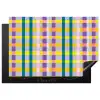 Ruit - Patroon - Kleurrijk Inductie beschermer vinyl 3mm klein 276 -3d
