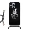 Glas spritz - Krijtletters - Ijsblokjes - Citroen Hoesje iPhone 16 Pro Max met koord klein -3d
