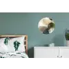 Minimalistisch - Cirkels - Penseelstreken - Beige Wandcirkel aluminium klein -slaapkamer