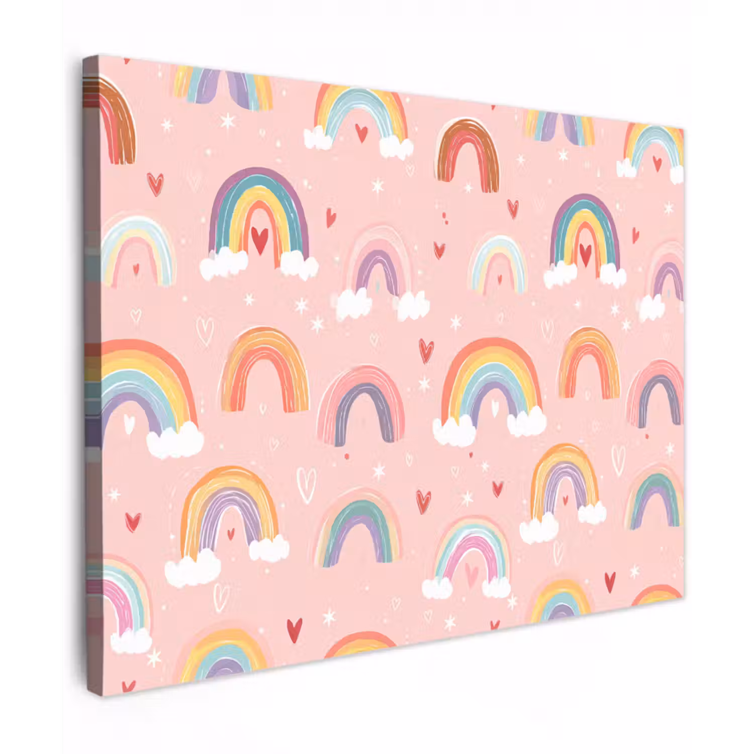 Leinwandbild - Regenbogen - Muster - Pastell