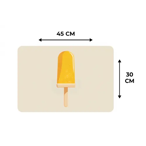 Oranje - Stokje - Waterijsje Placemat vinyl groot -specs