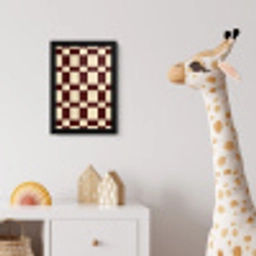 Retro - Patroon - Bruin fotolijst zwart zonder passe partout klein 224 -usfeer4_kinderkamer