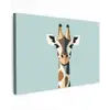 Giraffe - Illustratie - Bruin - Minimalistisch canvas 2cm klein -z3d
