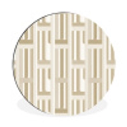 Modern - Geometrisch - Beige Wandcirkel aluminium klein 190 -3d