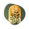 Plant - Bloemen - Wit Wandcirkel Organisch Forex 3mm klein -3d