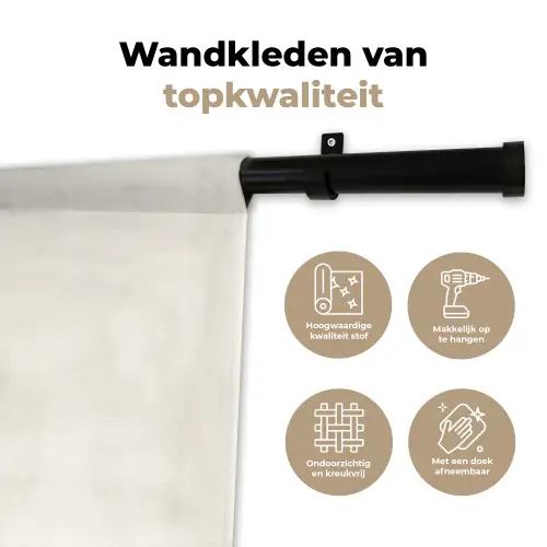 Schepijs - Hoorntje - Illustratie - Minimalistisch Wandkleed katoen klein -sfeer2