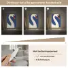 Zwaan - Wit - Snavel - Illustratie Light Box met kabel (Tafellamp) klein -USP_dimbaarNL