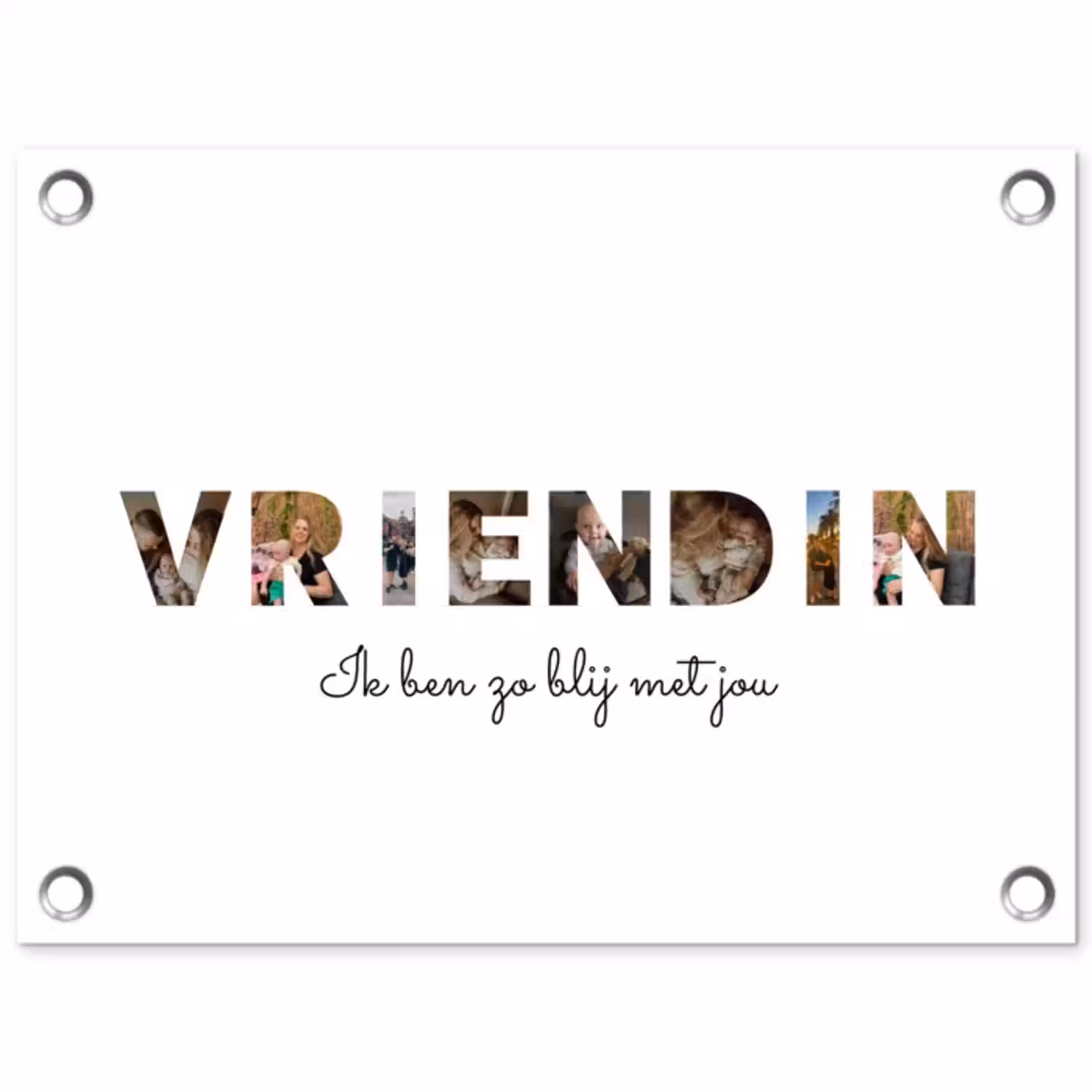 Gepersonaliseerde tuinposter - Vriendin - Lettercollage